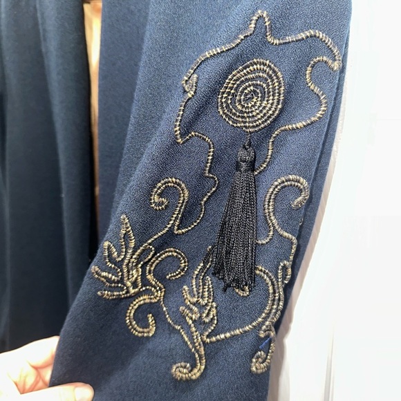 Criscione Blue Blazer with Gold Details and Tassels - Plus L - Picture 3 of 10